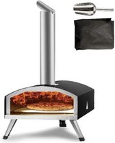 Draagbare Pizza Oven - Hout gestookt - Draagbaar - Opvouwbare Poten - Houtoven - RVS - Incl Draagtas - Pizzasteen - (lxbxh): 54cm x 41cm x 69cm -