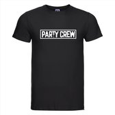 T-shirt Party crew | Festival | zwart | Maat XL