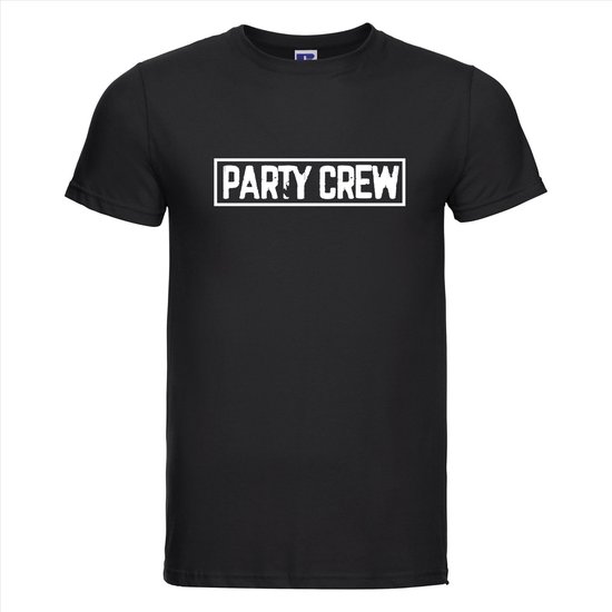 T-shirt Party crew | Festival | zwart | Maat XL