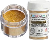 Sugarflair Eetbare Glanspoeder - Gold Sparkle - 4g - Voedingskleurstof