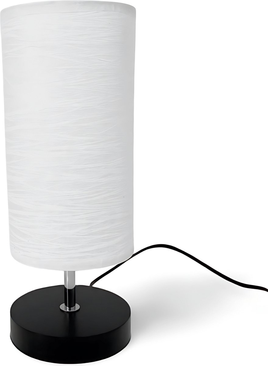 Dulaire Tafellamp Zwart Met Witte Kap 31 cm
