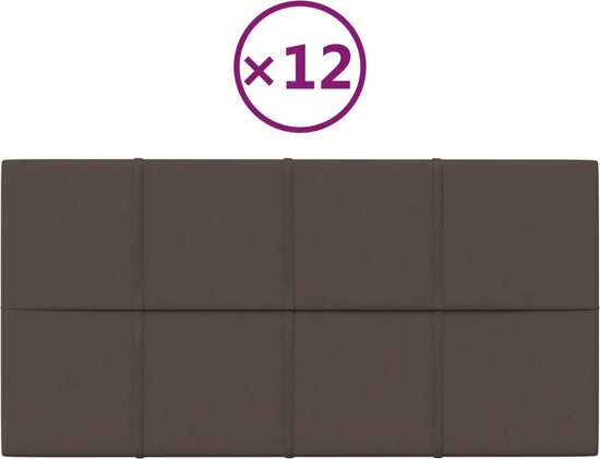 vidaXL-Wandpanelen-12-st-2,16-m²-60x30-cm-stof-taupe