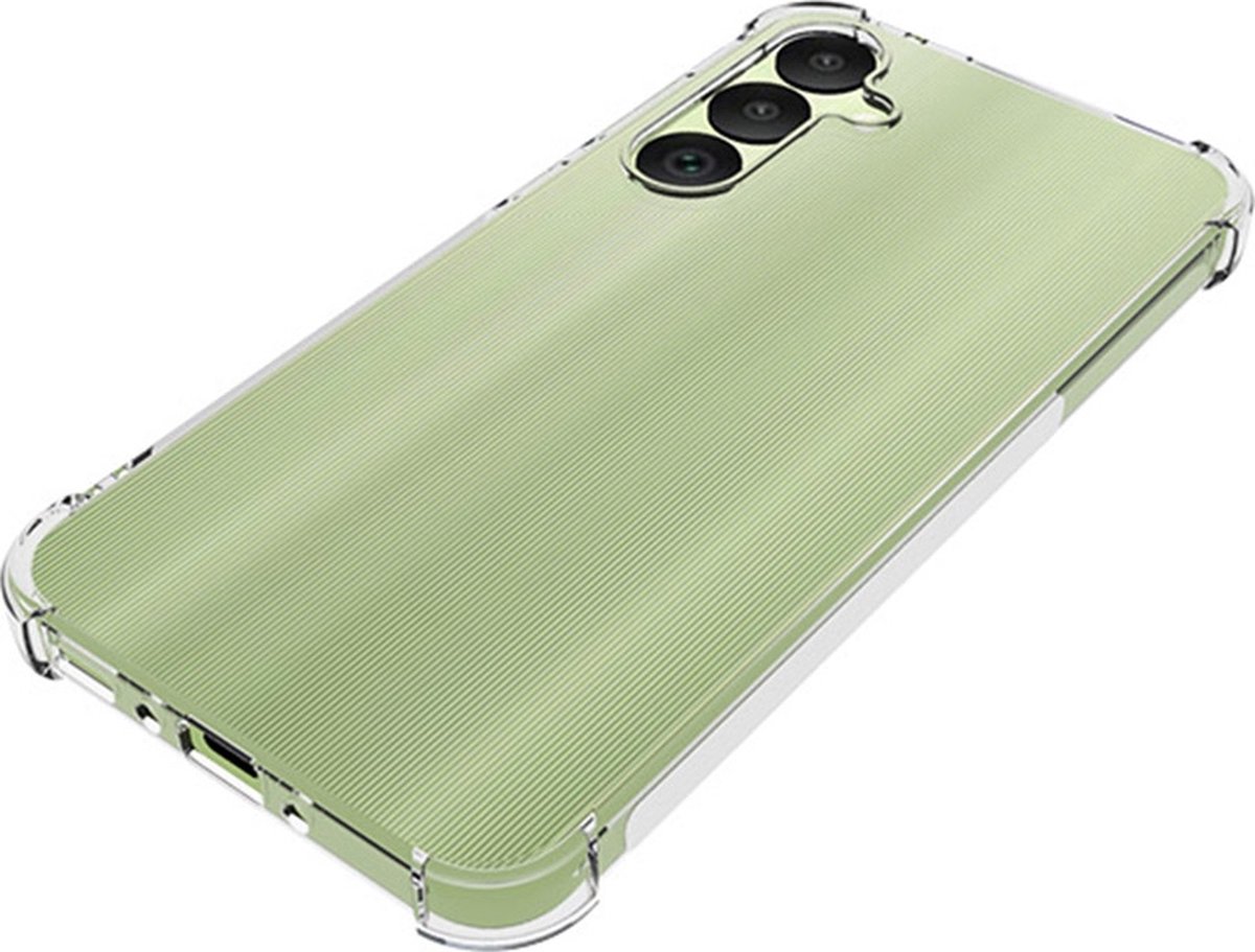 Mobigear Doorzichtig Hoesje geschikt voor Samsung Galaxy A35 Telefoonhoesje Flexibel TPU | Mobigear Cushion Backcover Shockproof | Doorzichtig Telefoonhoesje Galaxy A35 | Schokbestendig Galaxy A35 Telefoonhoesje | Anti Shock Proof - Transparant