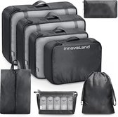 Innovaland - Packing Cubes Premium Set - 9 Delig- Packing Cubes Compression - Bagage Organizers - Compression Cube - Packing Cubes Backpack - Packing Cubes
