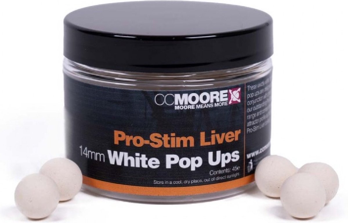 CC Moore Pro-Stim Liver White Pop Ups 14mm