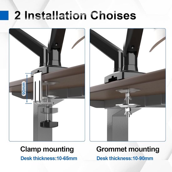 GRIFEMA GB2003 2 Dual Monitor Arm Desk Mount voor 13 tot 32 scherm