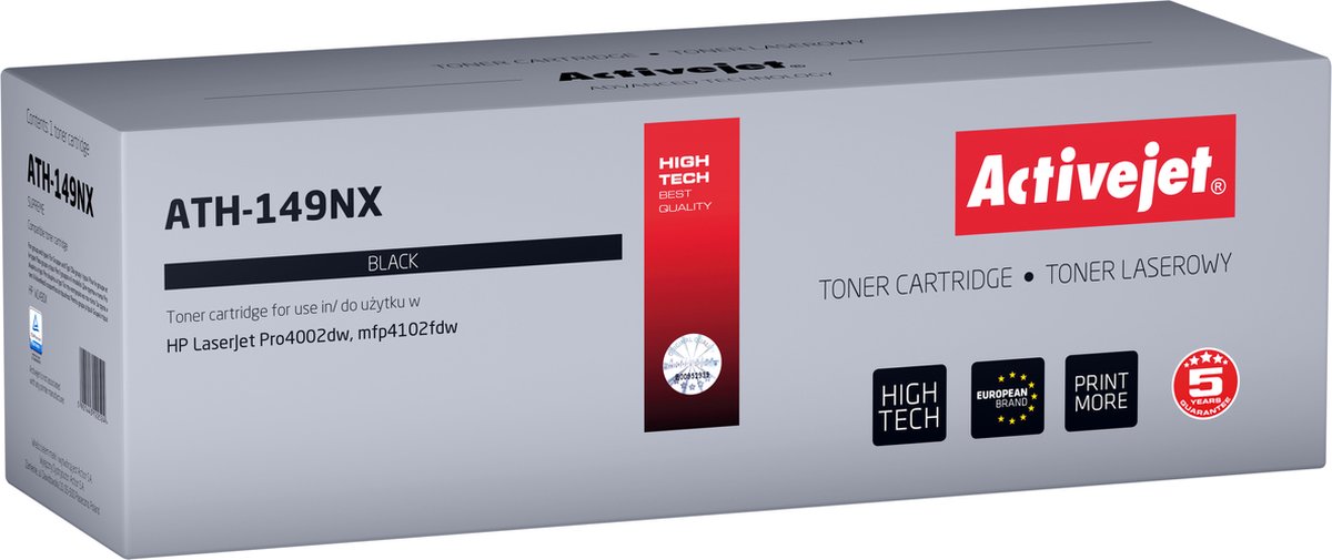 Activejet toner ATH-149NX (vervanging HP 149X W1490X; Supreme; 9500 pagina's; zwart)