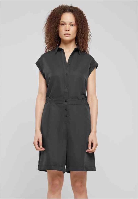 Urban Classics - Viscose Twill Playsuit - 3XL - Zwart