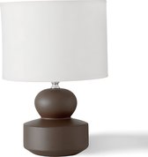 Tafellamp Keramiek Bruin 32 cm - incl. lampenkap