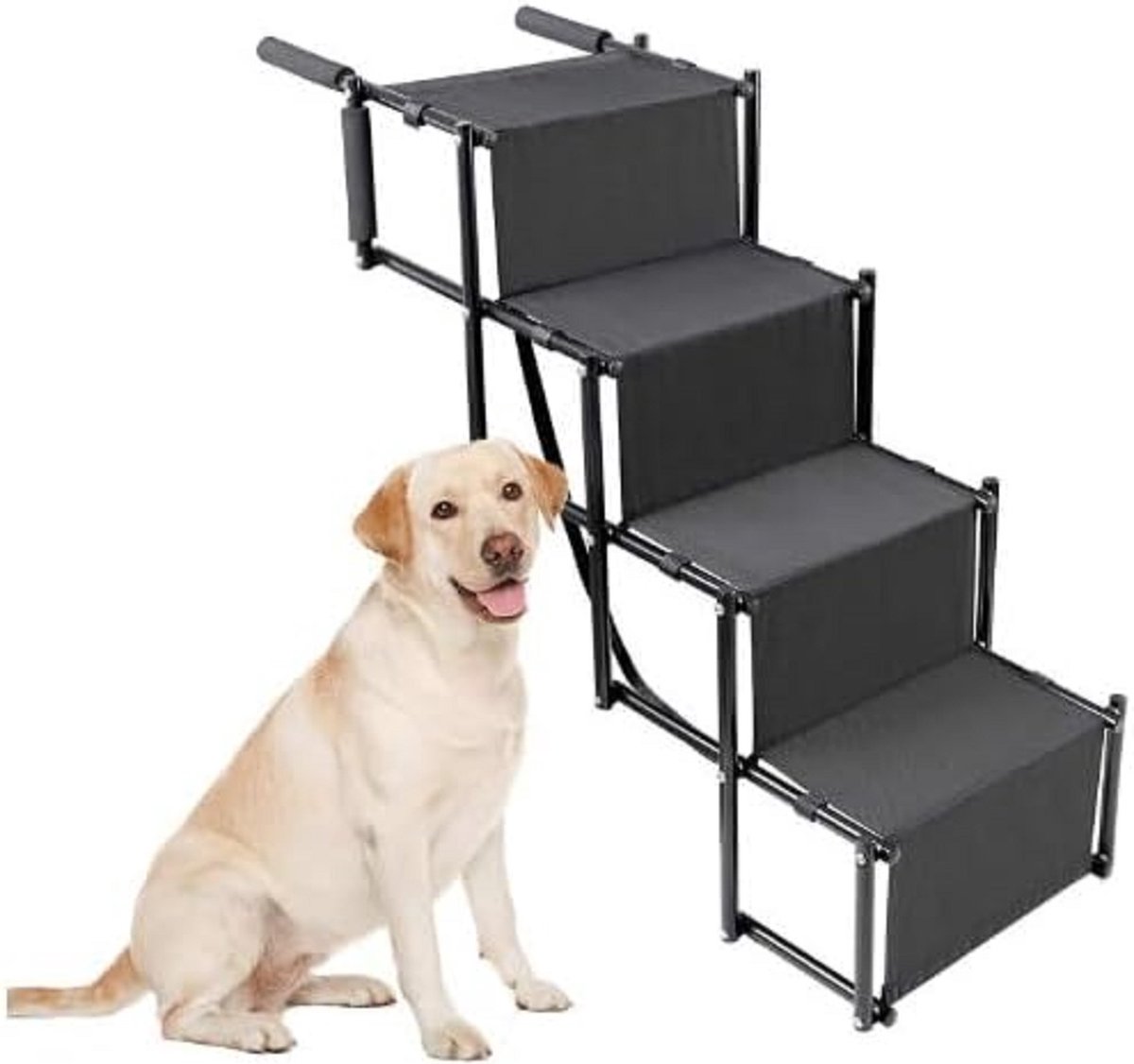 hondentrap voor bed, bank, schuim met hoge dichtheid, wasbaar, huisdiertrap voor honden en katten,