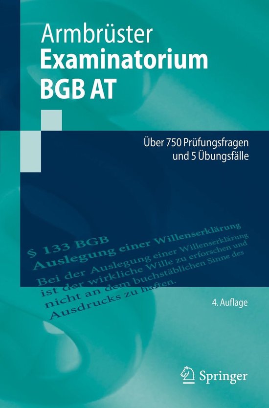 Social Science and Law (German Language) - Examinatorium BGB ... - cover