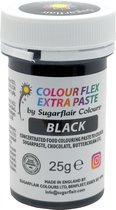 Sugarflair Colourflex Extra Paste Voedingskleurstof - Pasta - Zwart - 25g