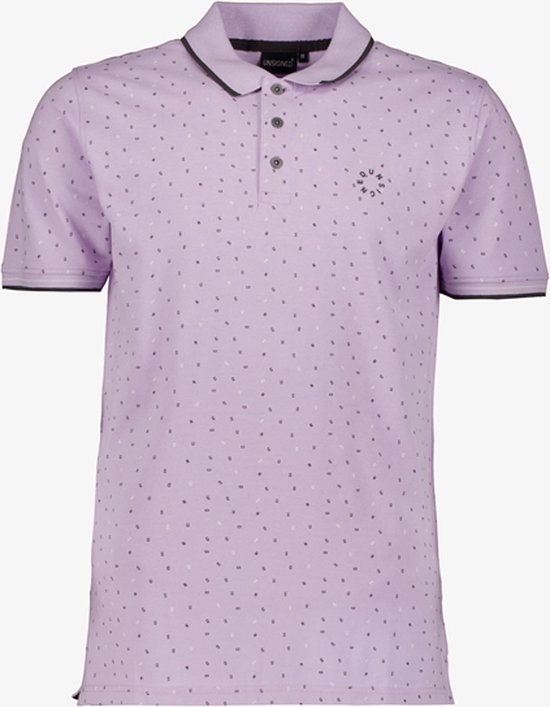Unsigned heren polo met print lila