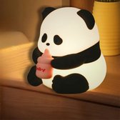 ShopForYou Nachtlampje Kinderen - Baby Nachtlampje - Slaaplampje - Veilig voor Kinderen - Panda - LED - RGB - USB - Batterij - Mini