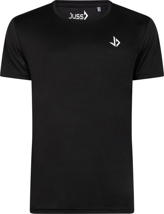 JUSS7 Sportswear - Sport Shirt Intense Heren Zwart - Lichtgewicht, Ademend, en Comfortabel - S