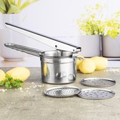 Haushalt 14073 - Presse à pommes de terre - purée - acier inoxydable - 3 disques libres