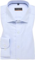 ETERNA slim fit overhemd - structuur - lichtblauw - Strijkvrij - Boordmaat: 40