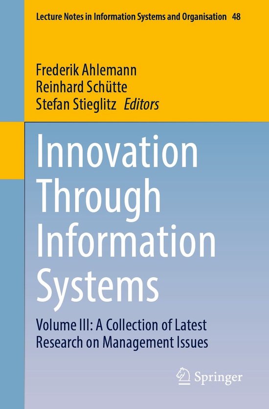 Springer Nature Proceedings Computer Science - Innovation Th ... - cover