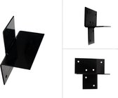Wovar Pergola Verlenging Zwart Gecoat voor 9 x 9 cm palen met Bevestigingsmateriaal | Per Stuk