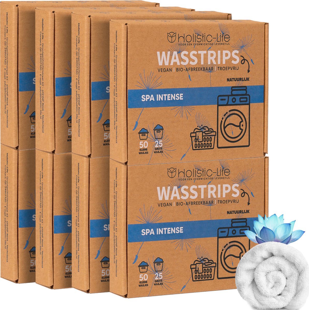 Natuurlijke Wasmiddeldoekjes - Spa Intense Wasstrips 400 Wasbeurten Incl. Wasverzachter – Wasmiddel Wasdoekjes – Vegan – Zero Waste