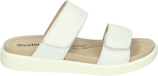 Westland ALBI 03 - Dames slippers - Kleur: Wit/beige - Maat: 37