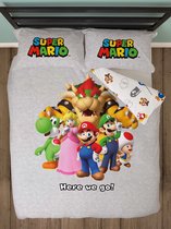 Nintendo Mario Bros tweepersoons Dekbedovertrek 200x200cm Polykatoen