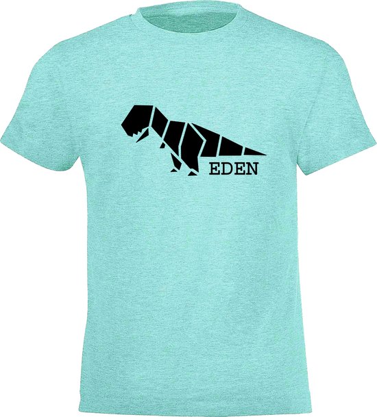 Be Friends T-Shirt - Dino - Vrouwen - Mint groen - Maat M