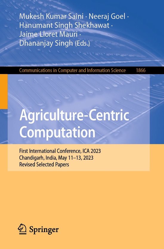 Springer Nature Proceedings Computer Science - Agriculture-C ... - cover