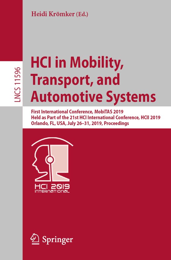 Lecture Notes in Computer Science11596- HCI in Mobility, Tra ... - cover