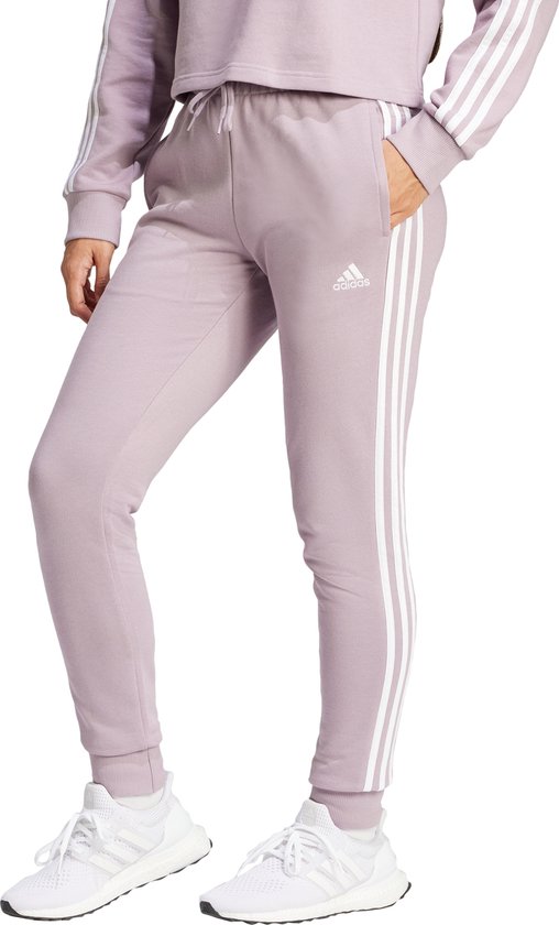 Adidas Sportswear Essentials 3-Stripes French Terry Cuffed Joggers - Dames - Paars