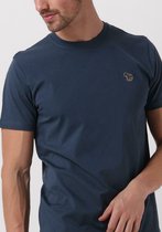 Paul Smith Mens Slim Fit Ss Tshirt Zebra Badge Polo's & T-shirts Heren - Polo shirt - Blauw - Maat M