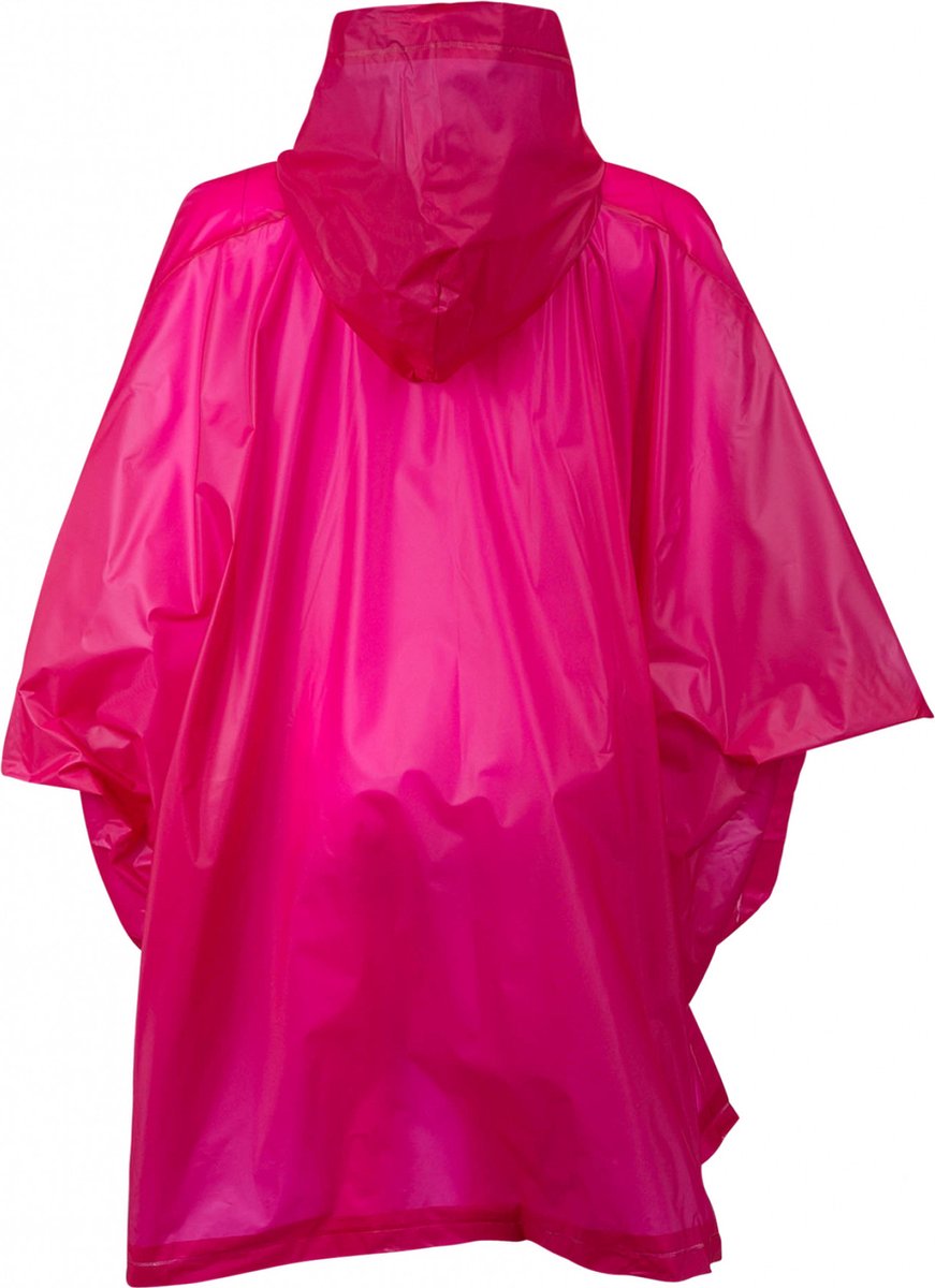 Eenvoudige roze kinder regenponcho