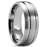 Lucleon - Aesop - Zilverkleurige titanium ring voor heren