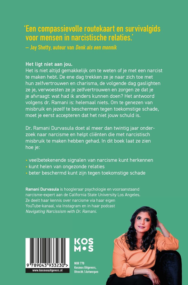 Bescherm jezelf tegen narcisme en gaslighting - back cover