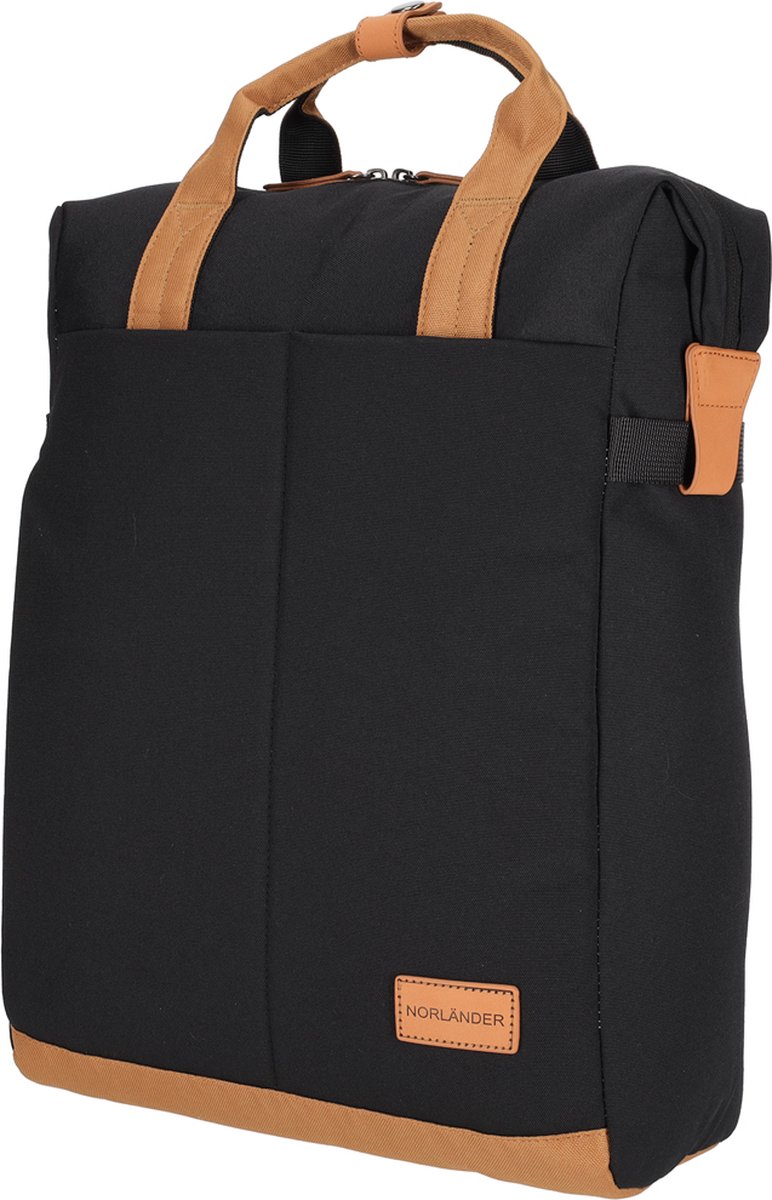 Nörlander Shopper Rugtas - Laptop rugzak - 16,5 Liter - 30 x 14 x 40 cm - Zwart