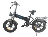 Techno RX2 - Modèle 2024 - Vélo pliant électrique - Prêt à rouler - Fatbike électrique - Fatbikes - E-Bike - 25* km/h - Moteur BAFANG 250W - 7 vitesses - Suspensions avant et arrière - Complet avec cadenas + alarme + sac de voyage - Zwart