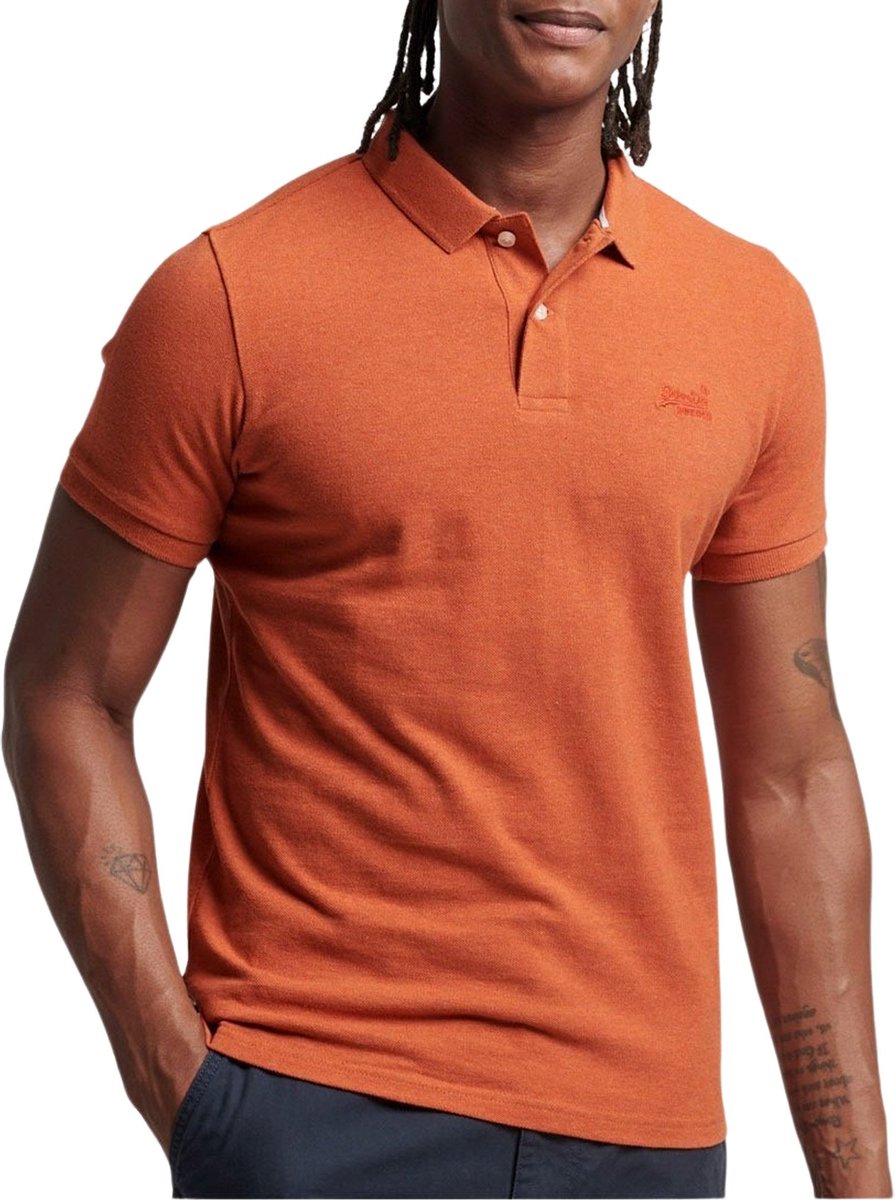 Superdry Classic Pique Polo Heren – 2XL Oranje