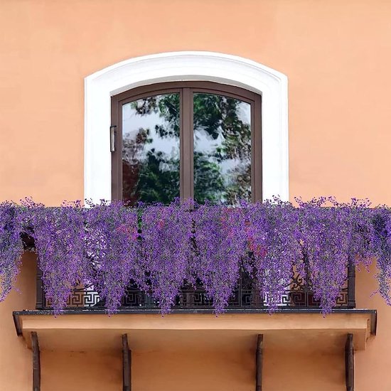10 stuks witte blauweregen kunstbloemen, 100 cm, kunstbloemenkranken