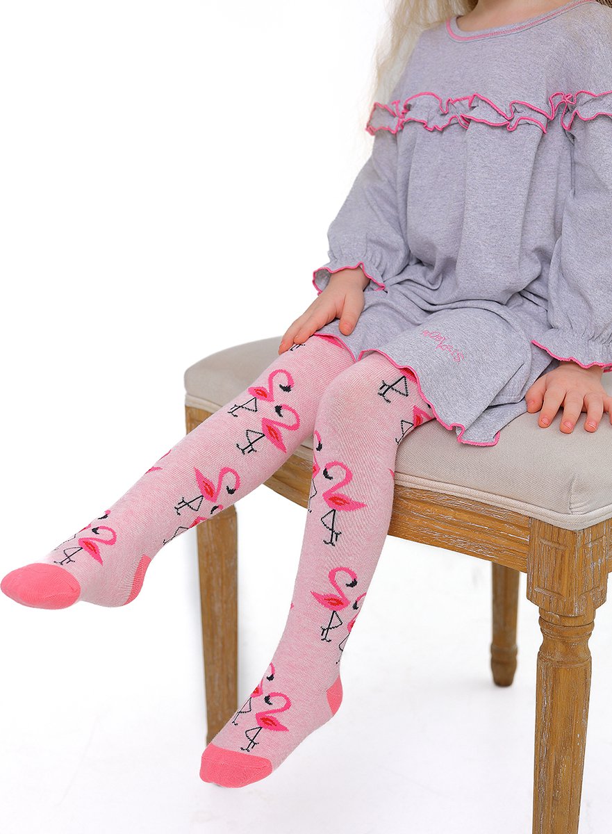 RobyKris Baby Trendy Maillot met flamingo’s - Katoen - Roze - Maat 92-98
