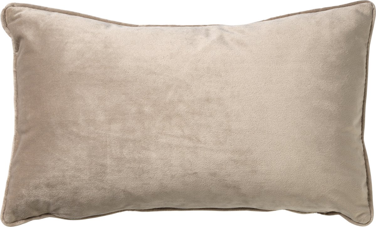 Dutch Decor FINN - Sierkussen 30x50 cm - velvet - lendekussen - Pumice Stone - beige - Inclusief binnenkussen