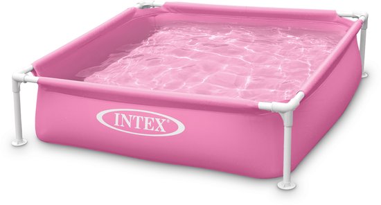 Intex Mini Frame Pool - Opzetzwembad - 122 x 122 x 30 cm - Roze - Intex