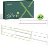 4x Lade verdeler Verstelbaar - Keuken & Badkamer - Transparant - Kast indelen - Lade Organizer Make-up