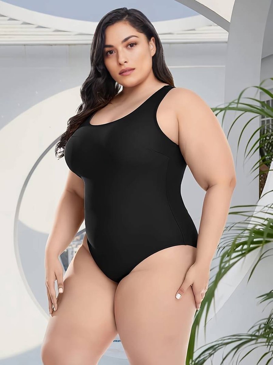 Milan V-hals Lace Up Grote maten badpak uit één stuk-Cupshe EU