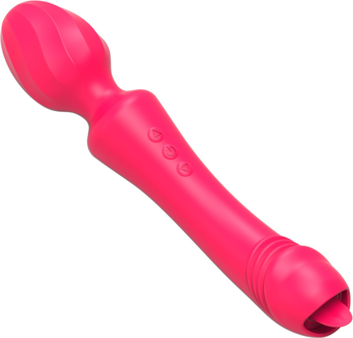 Goedkoopste Cupitoys® Wand vibrator met tong - 2 in 1 - 20cm - Roze - 20 standen - Vibrators voor vrouwen en mannen - Sex toys voor vrouwen en mannen