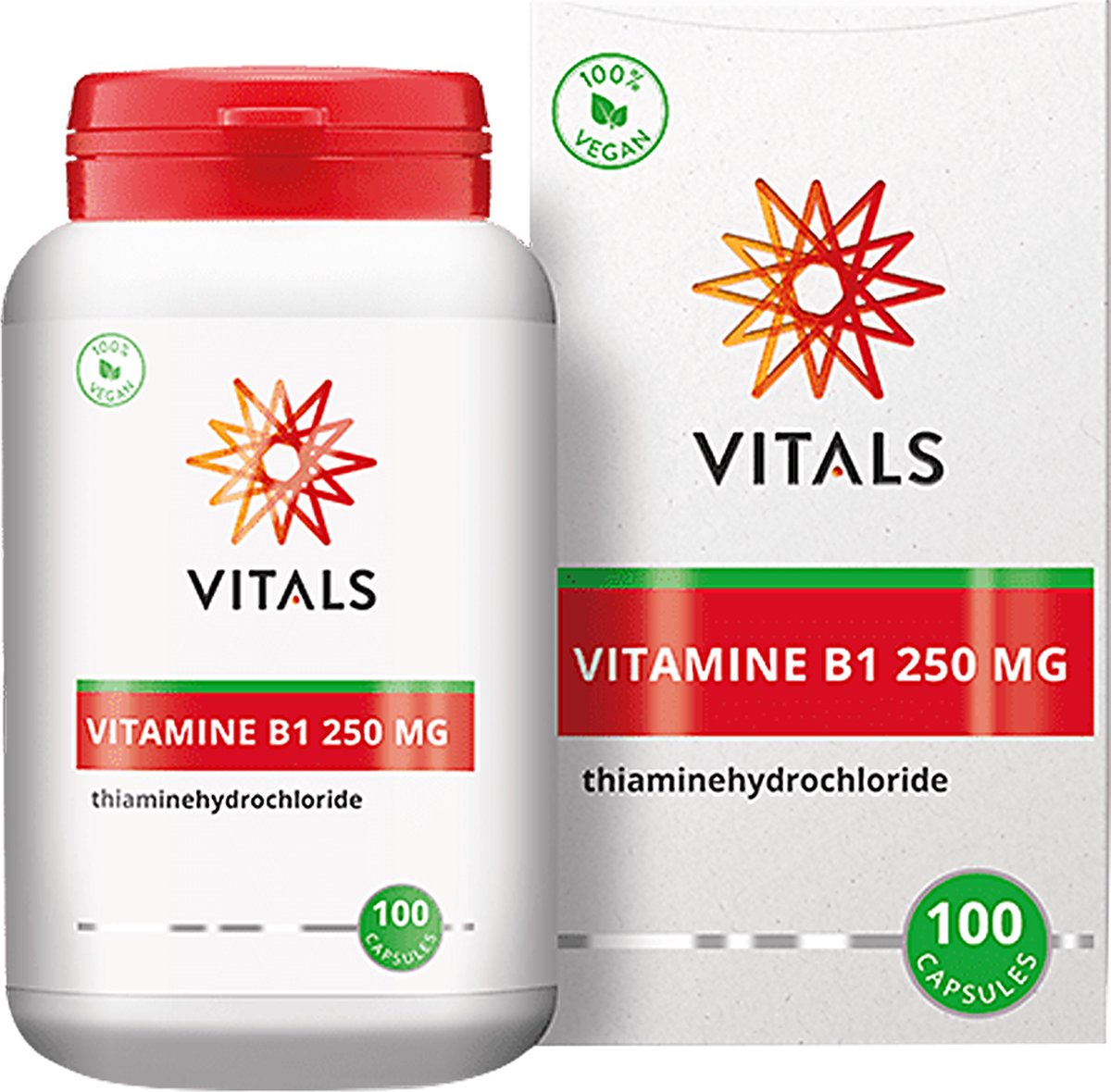 Vitals - Vitamine B1 - 250 mg - 100 Capsules - B Vitamine