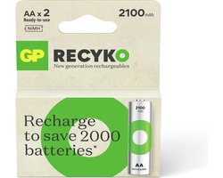 AA 2100mAh 2 stuks Oplaadbare batterijen