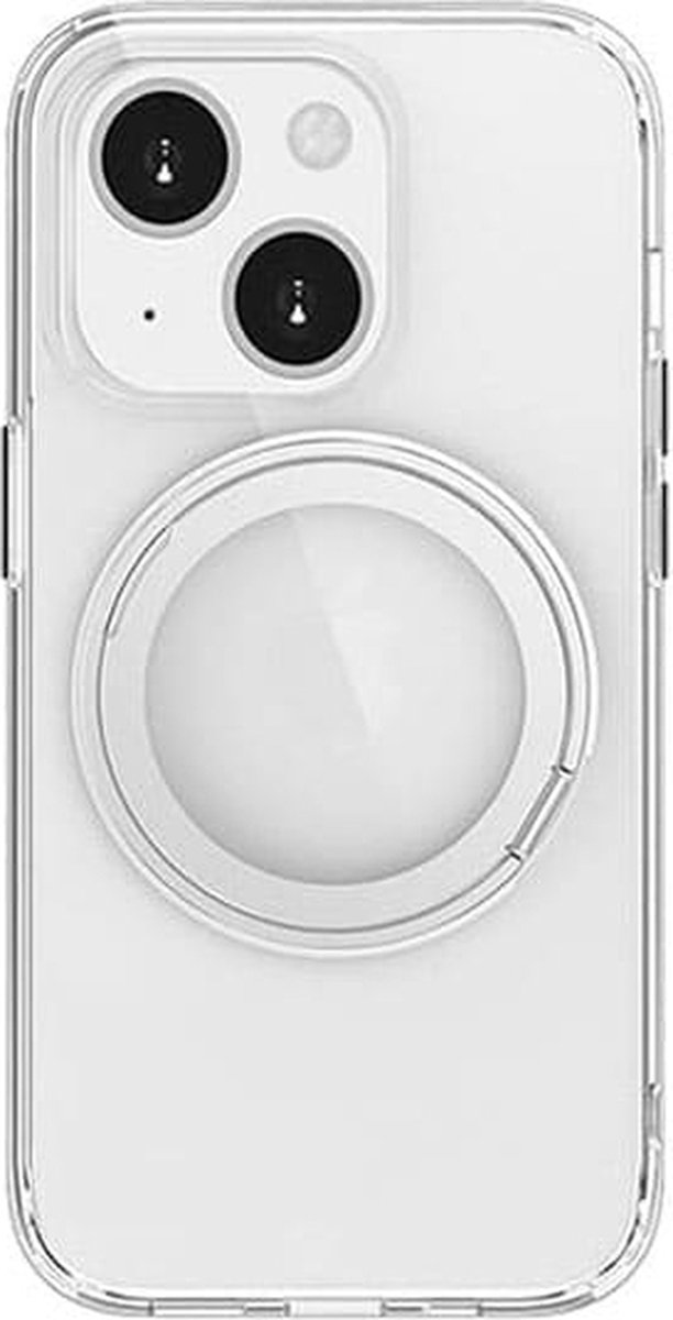 Casify geschikt voor iPhone 15 MagSafe Hoesje met 360° verstelbaar Kickstand Standaard - Transparant