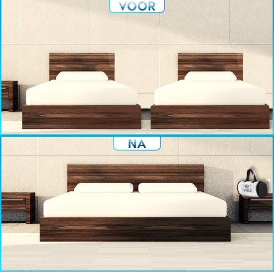 W&Z® Matraswig met Band Bedbinder - Liefdesbrug - Tussenstuk voor Matrassen -- Matraswiggen -200x30x8cm T stuk