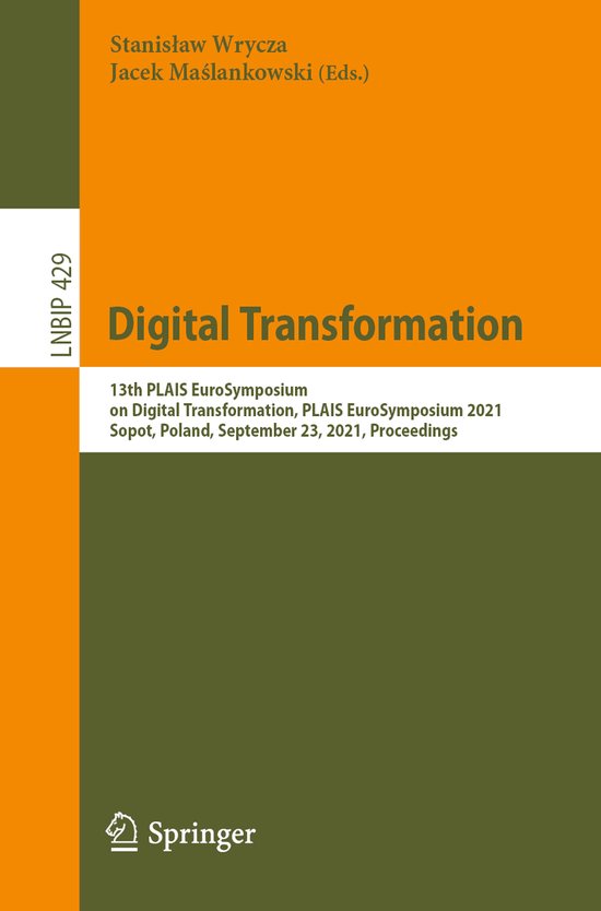 Lecture Notes in Business Information Processing429- Digital ... - cover