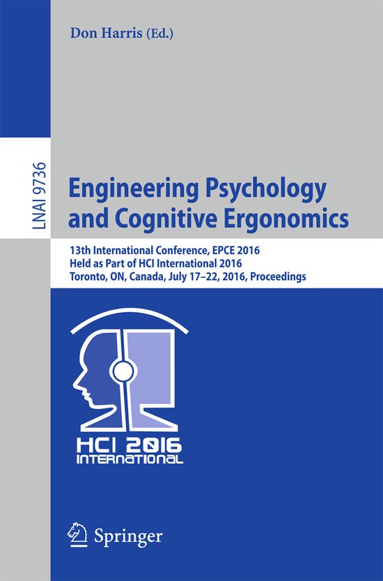 Engineering Psychology and Cognitive Ergonomics - cover